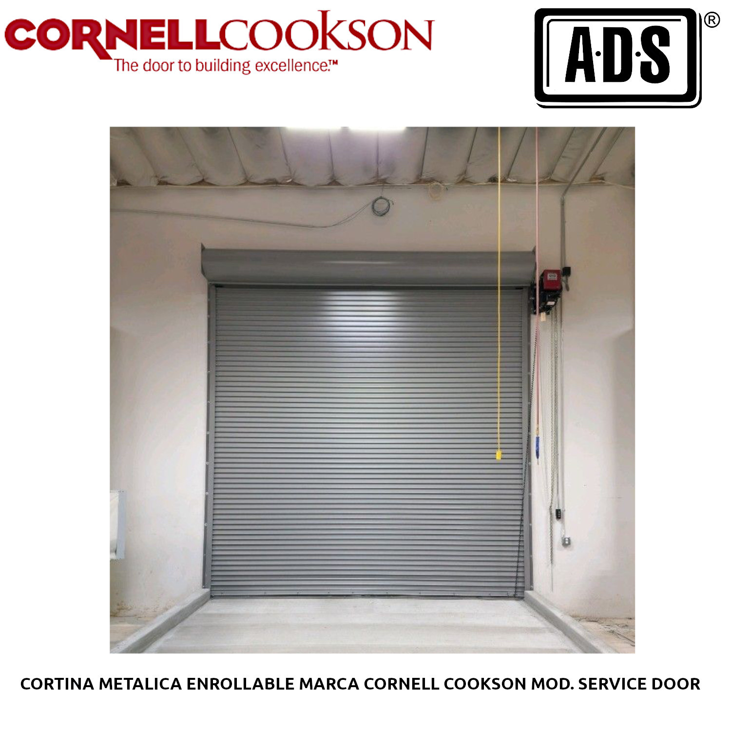 CORTINA METALICA ENROLLABLE MARCA CORNELL COOKSON MOD. SERVICE DOOR